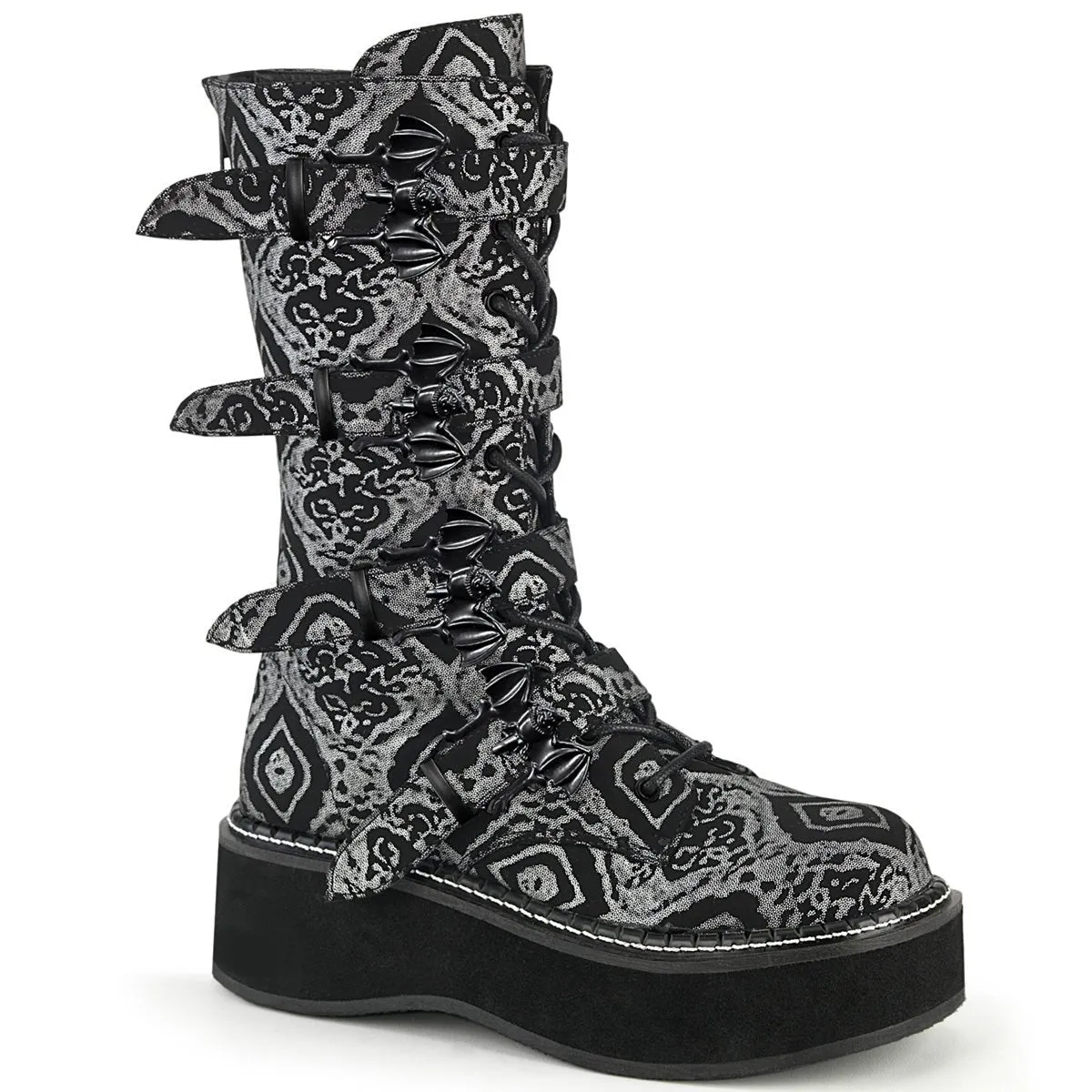 DemoniaCult Emily 322 Womens 2" Heel, Platform Calf Length Boots